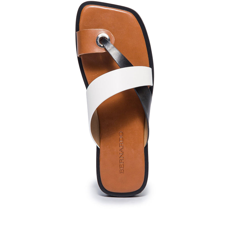 Bernardo Amelia Cross Strap Sandali Scorrevoli Donna Nere Bianche | AMZ5153EO