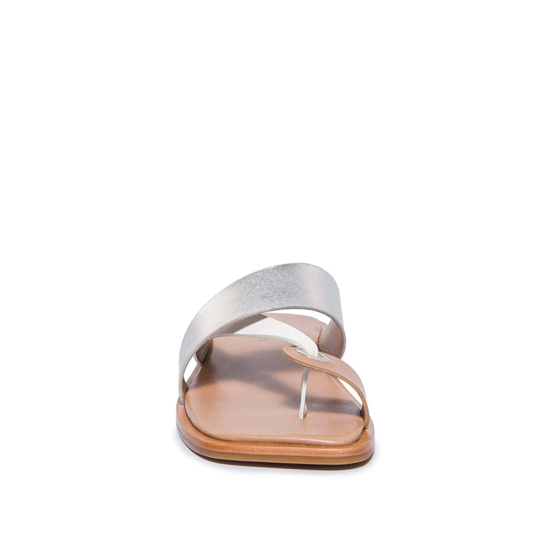 Bernardo Amelia Cross Strap Sandali Scorrevoli Donna Argento Bianche | PJJ9984GX