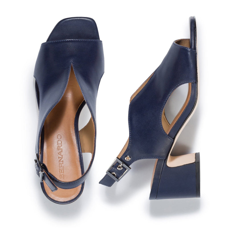 Bernardo Bedford Mid Sandali con Tacco Donna Blu Marino Scuro | PRZ831AW