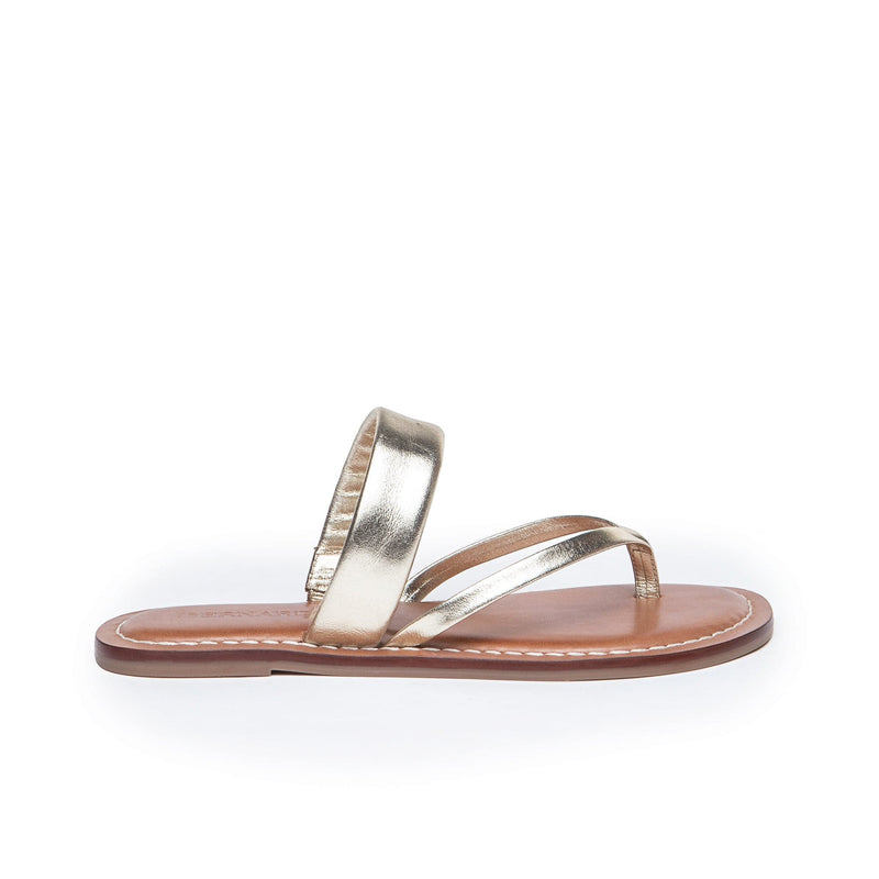 Bernardo Leia Thong Sandali Bassi Donna Oro | KHM679DR