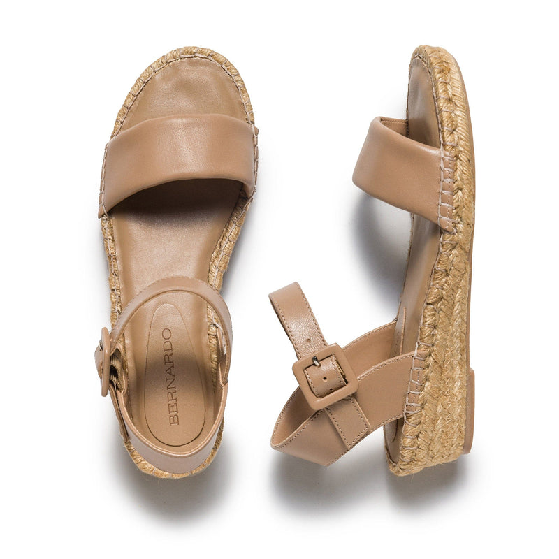 Bernardo Madrid Espadrille Sandali Zeppa Donna Marroni | ZPB314WV