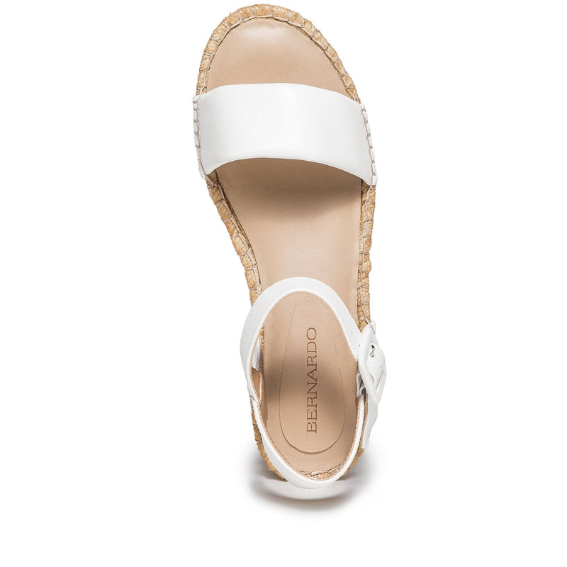 Bernardo Madrid Espadrille Sandali Zeppa Donna Bianche | OLN5350DR