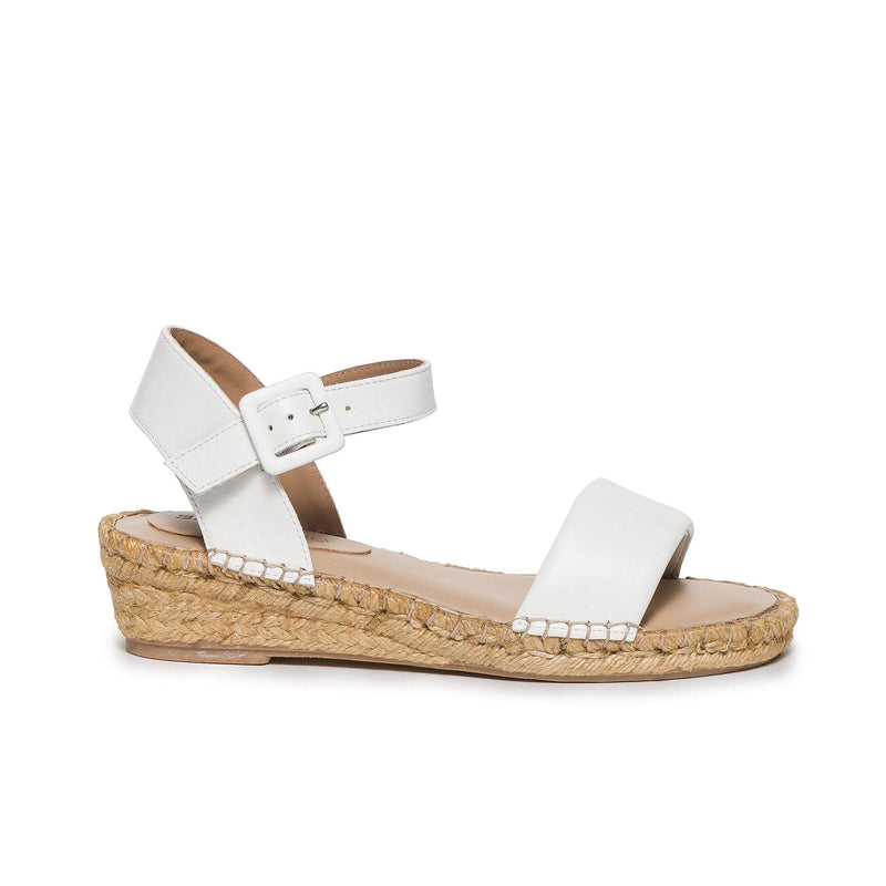 Bernardo Madrid Espadrille Sandali Zeppa Donna Bianche | OLN5350DR