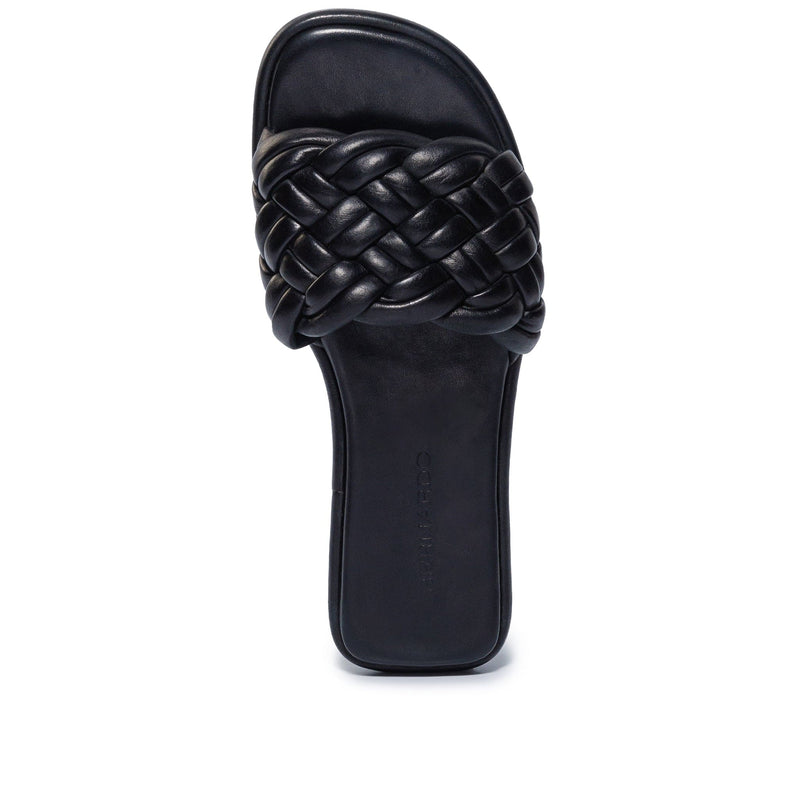 Bernardo Troy Woven Sandali Scorrevoli Donna Nere | EOQ8020BW