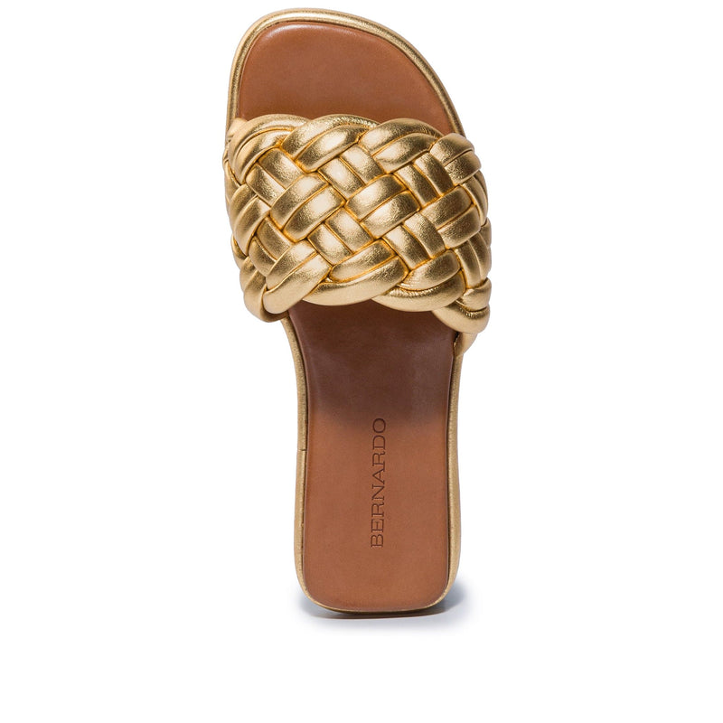Bernardo Troy Woven Sandali Scorrevoli Donna Oro | HTI2865AW