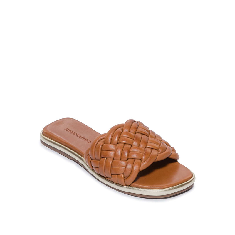 Bernardo Troy Woven Sandali Scorrevoli Donna Marroni Scuro | YIS780TH