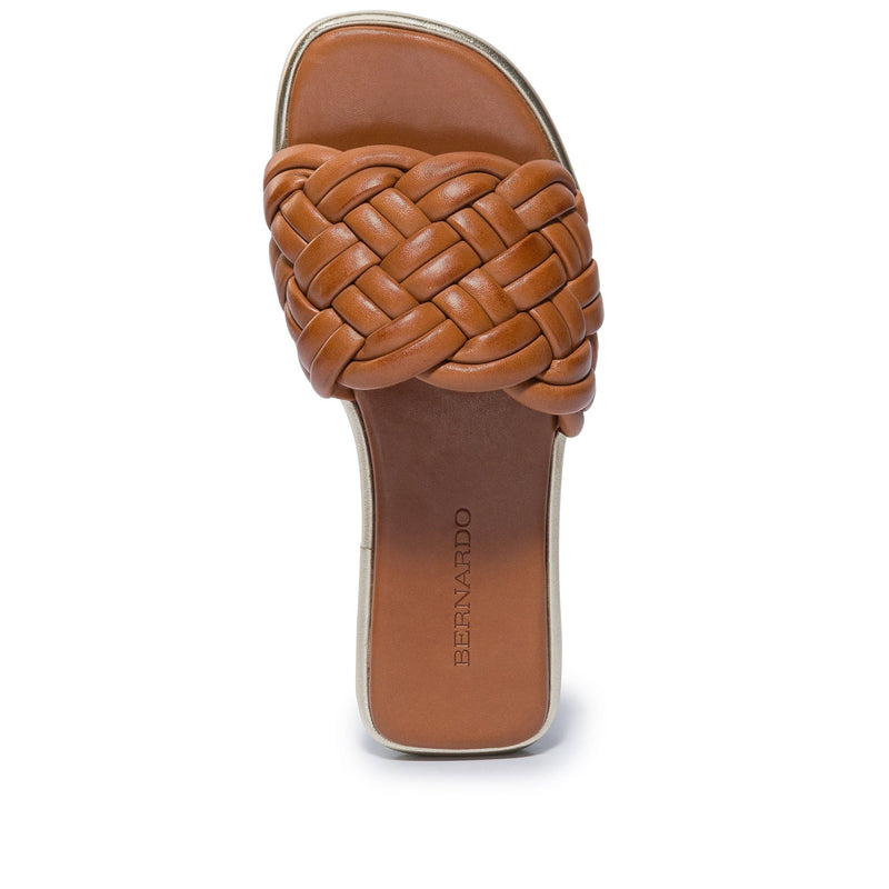 Bernardo Troy Woven Sandali Scorrevoli Donna Marroni Scuro | YIS780TH