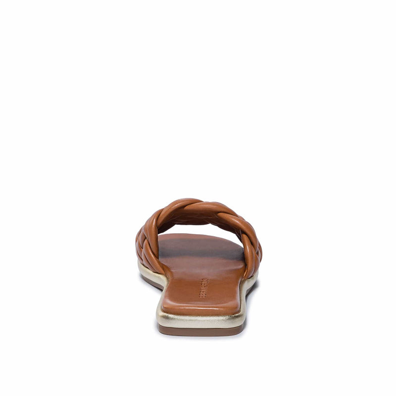 Bernardo Troy Woven Sandali Scorrevoli Donna Marroni Scuro | YIS780TH