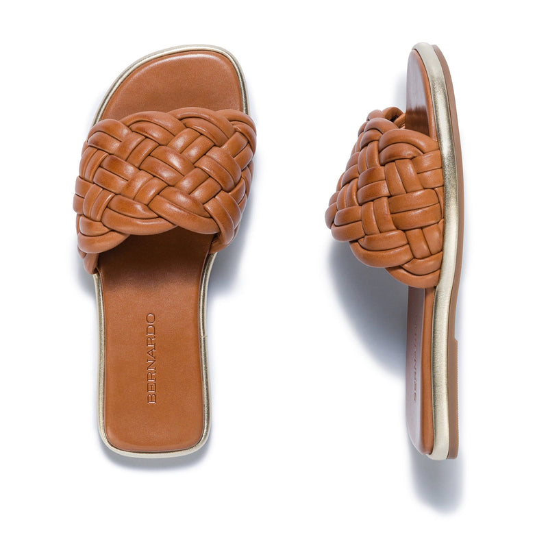 Bernardo Troy Woven Sandali Scorrevoli Donna Marroni Scuro | HKS27100JI