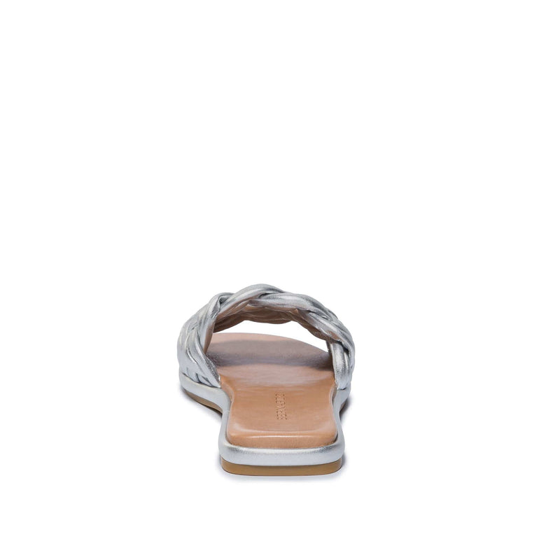Bernardo Troy Woven Sandali Scorrevoli Donna Argento | MMU3284ZI